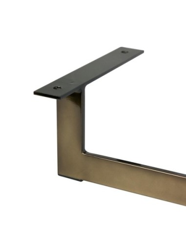 ICE | SET da 2 Slitte in metallo | H.14 - L.88 | Titanio Bronze | Slitta per divani |