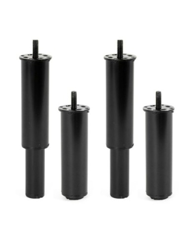 MAMBA 8 | TELESCOPIC H.12-18 cm | Set of 4 Legs | Black Finish | Pre-Fitted 10MA Threaded Stud