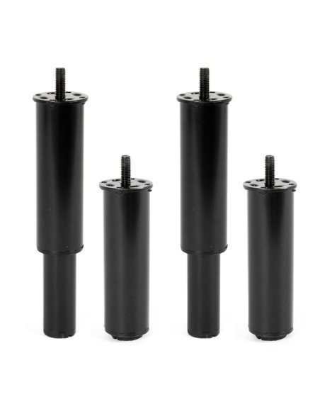 MAMBA 8 | TELESCOPIC H.12-18 cm | Set of 4 Legs | Black Finish | Pre-Fitted 10MA Threaded Stud