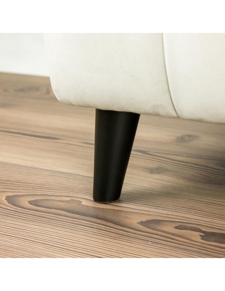 DYLAN | SET 4 Piedi in Legno | Colore Nero Opaco | Altezza 12 cm | Gambe in Legno per divani e mobili