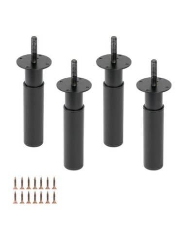 TELESCOPIC H. 12-18 | SET of 4 Feet | Black | 10MA inserted screw |