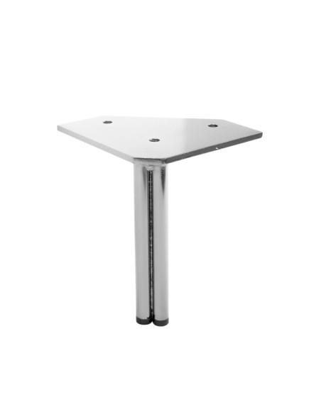TWINNY DOPPIO | SET da 4 Piedi e 16 viti | Cromo Lucido | H. 14 | Piedini per divani e poltrone |
