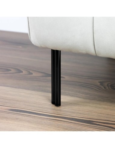 DOUBLE TWINNY | Set of 4 Legs and 16 Screws | Black Finish | H.14 cm | Legs for Sofas and Armchairs
