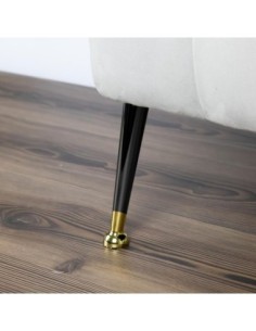 LILLI | SET da 4 Piedi e 16 viti | Nero e Oro | H. 20 | Piedini per divani e poltrone | 2