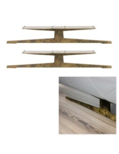 ITALIA | SET da 2 Slitte | Bronzo Nuvolato | H. 17 cm - L. 85 cm | Slitte per divani |