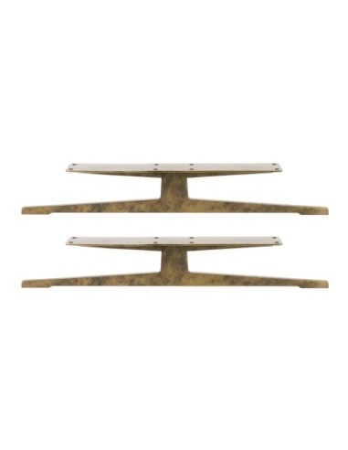 ITALIA | SET da 2 Slitte | Bronzo Nuvolato | H. 17 cm - L. 85 cm | Slitte per divani |
