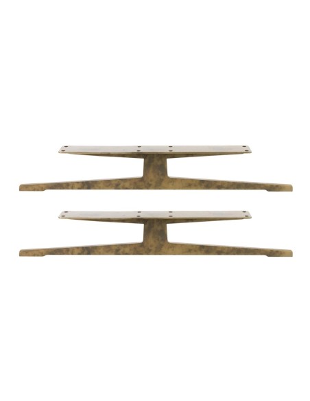 ITALIA | SET da 2 Slitte | Bronzo Nuvolato | H. 17 cm - L. 85 cm | Slitte per divani |