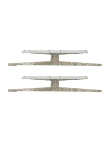 ITALIA | SET da 2 Slitte | Grigio Antico Nuvolato | H.17 - L. 85 cm | Slitta per divani |