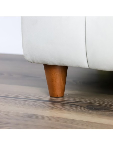 938 CHERRY | SET of 4 Wooden Legs + Pre-Fitted 10MA Threaded Stud | Height: 8 cm | Sofas and Furniture Wooden Legs