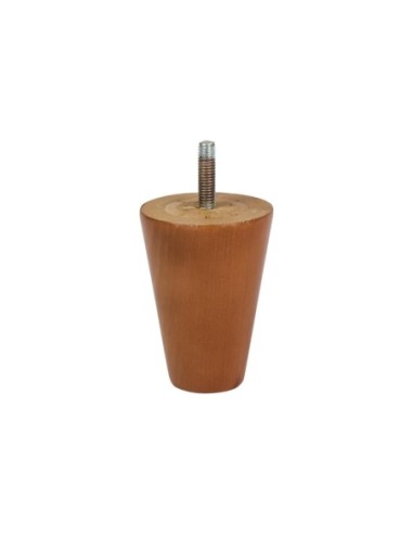 938 CILIEGIO | SET 4 Piedi in Legno con Viti Innestate (10MA) | Altezza 8 cm | Piedini per divani e poltrone