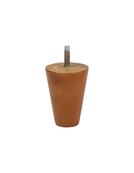 938 CILIEGIO | SET 4 Piedi in Legno con Viti Innestate (10MA) | Altezza 8 cm | Piedini per divani e poltrone