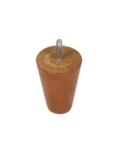 938 CILIEGIO | SET 4 Piedi in Legno con Viti Innestate (10MA) | Altezza 8 cm | Piedini per divani e poltrone