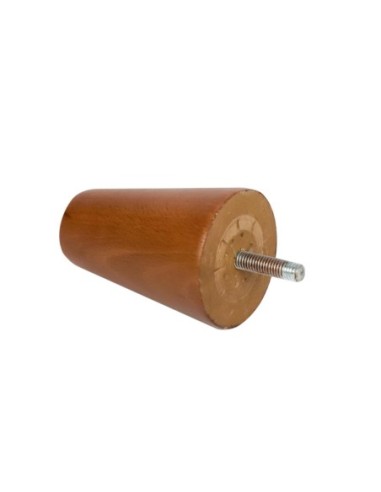 938 CILIEGIO | SET 4 Piedi in Legno con Viti Innestate (10MA) | Altezza 8 cm | Piedini per divani e poltrone