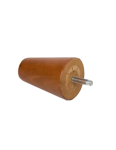 938 CHERRY | SET of 4 Wooden Legs + Pre-Fitted 10MA Threaded Stud | Height: 8 cm | Sofas and Furniture Wooden Legs