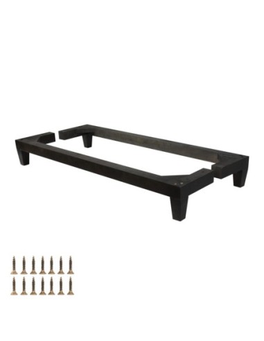 KALLAX | SET of 2 Wooden Sled Legs | Wenghè Color | Height 12,5 cm | Wooden Shelf Base