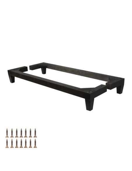 KALLAX | SET 2 Basi in Legno + 12 Viti | Colore Wenghè | Altezza 12,5 cm | Base in Legno per Scaffale