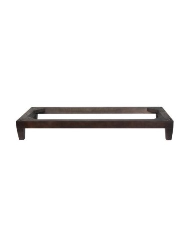 KALLAX | SET 2 Basi in Legno + 12 Viti | Colore Wenghè | Altezza 12,5 cm | Base in Legno per Scaffale
