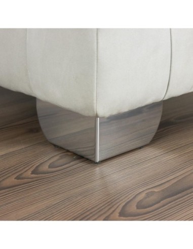 GROSSETO | Set of 4 Legs and 16 Screws | Chrome Finish | H.8,5 / L.15x15 cm | Legs for Sofas and Armchairs