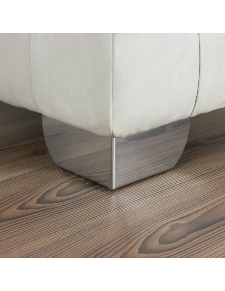 GROSSETO | Set of 4 Legs and 16 Screws | Chrome Finish | H.8,5 / L.15x15 cm | Legs for Sofas and Armchairs