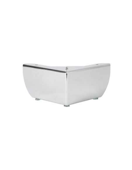 GROSSETO | Set of 4 Legs and 16 Screws | Chrome Finish | H.8,5 / L.15x15 cm | Legs for Sofas and Armchairs