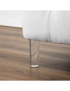 SVEN | SET 4 Piedi in plastica trasparente e 4 viti | H. 15cm | Effetto letto/divano sospeso 2