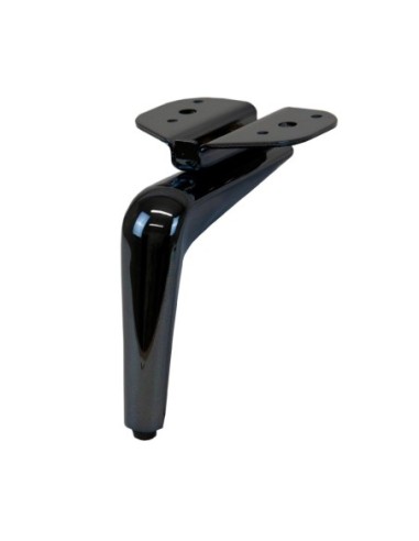 QUEEN | Set of 4 Legs and 16 Screws | Black Nickel Finish | H.14 cm | Legs for Sofas and Armchairs