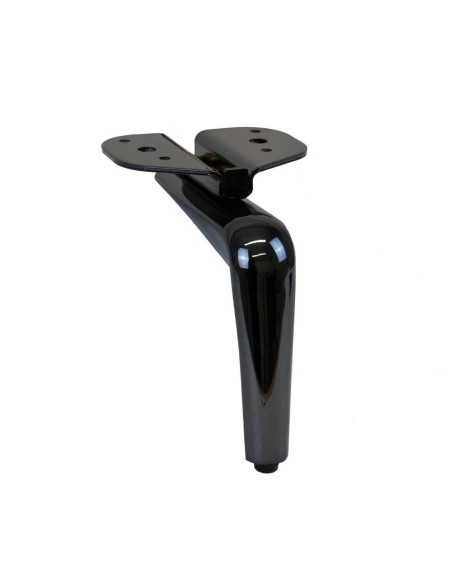 QUEEN | Set of 4 Legs and 16 Screws | Black Nickel Finish | H.14 cm | Legs for Sofas and Armchairs