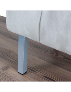 WINDY | SET da 4 Piedi | Silver | H. 20 | viti innestate (10MA) | Piedini per letti e mobili | 2
