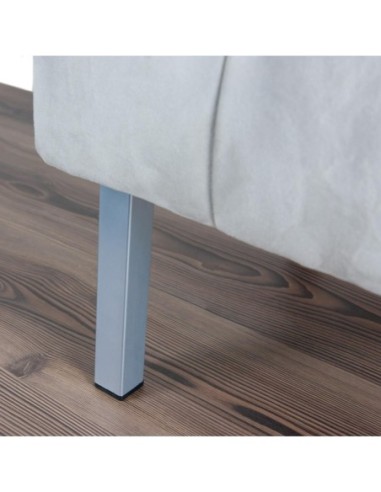 WINDY | Set of 4 Legs and 16 Screws | Silver Finish | H.20 cm | Legs for Sofas and Armchairs