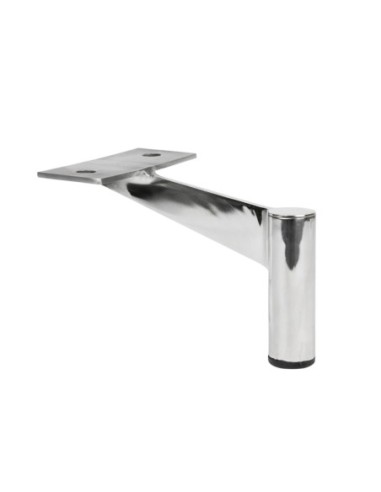 FRED 12 | Set of 4 Legs and 16 Screws | Chrome Finish | H.12 cm | Legs for Sofas and Armchairs