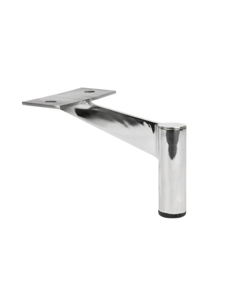 FRED 12 | Set of 4 Legs and 16 Screws | Chrome Finish | H.12 cm | Legs for Sofas and Armchairs