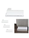 GENIUS JESOLO S557 | SET of 4 Wooden Legs | White Color | H.5,5 L.15x15 | Sofas and Furniture Wooden Legs