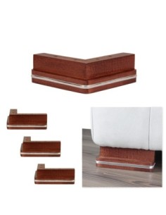 GENIUS JESOLO S557 | SET 4 Piedi in legno | H.5,5 L.15x15 | Finitura: Ciliegio | Piedini per divani e poltrone