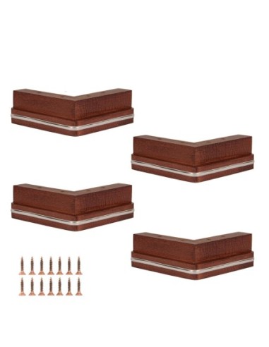 GENIUS JESOLO S557 | SET 4 Piedi in legno | H.5,5 L.15x15 | Finitura: Ciliegio | Piedini per divani e poltrone