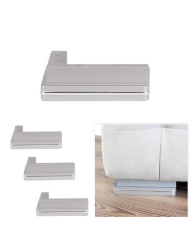 GENIUS JESOLO S557 | SET 4 Piedi in legno | H.5,5 L.18x18 | Finitura: Silver | Piedini per divani e poltrone