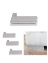 GENIUS JESOLO S557 | SET 4 Piedi in legno | H.5,5 L.18x18 | Finitura: Silver | Piedini per divani e poltrone
