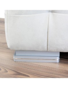GENIUS JESOLO S557 | SET 4 Piedi in legno | H.5,5 L.18x18 | Finitura: Silver | Piedini per divani e poltrone 2