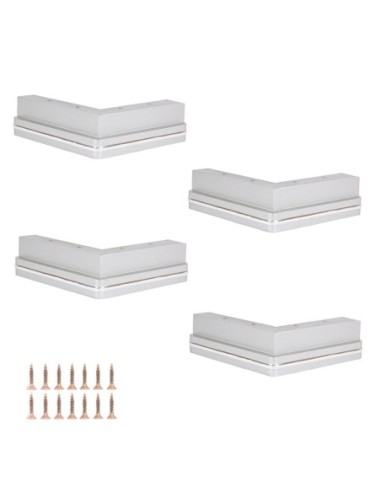 GENIUS JESOLO S557 | SET of 4 Wooden Legs | Silver Color | H.5,5 L.18x18 | Sofas and Furniture Wooden Legs