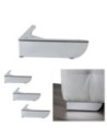 GROSSETO | Set of 4 Legs and 16 Screws | Chrome Finish | H.5,5 / L.20x20 cm | Legs for Sofas and Armchairs