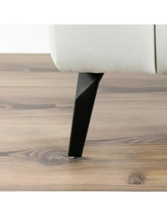 ROBIN | SET 4 Piedi e 16 viti | Nero Opaco | H.15 cm | Piedini per divani-poltrone | 2