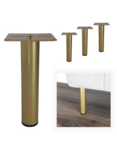 KBA200 | SET da 4 Piedi e 16 viti | Ottone | H.16 | Piedini per divani e poltrone |