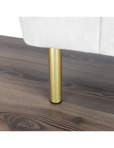 KBA200 | Set of 4 Legs and 16 Screws | Brass Finish | H.16 cm | Legs for Sofas and Armchairs
