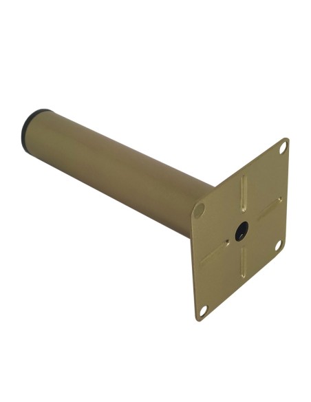 KBA200 | Set of 4 Legs and 16 Screws | Brass Finish | H.16 cm | Legs for Sofas and Armchairs