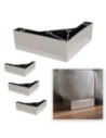 ANGY | SET 4 Piedi e 16 viti | Cromo Lucido | H.5cm L.15X15 cm | Piedini per divani-poltrone