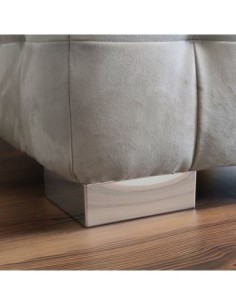 ANGY | SET 4 Piedi e 16 viti | Cromo Lucido | H.5cm L.15X15 cm | Piedini per divani-poltrone 2