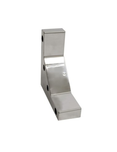 ANGY | SET 4 Piedi e 16 viti | Cromo Lucido | H.5cm L.15X15 cm | Piedini per divani-poltrone