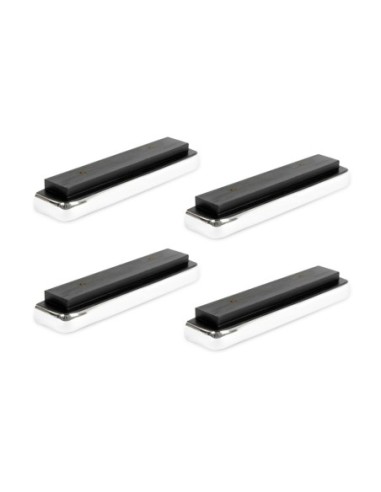 R3 S435 DRITTO | SET 4 Piedi in Legno | Wenghè | H.3 - L.14 cm | Gambe in Legno per divani e mobili