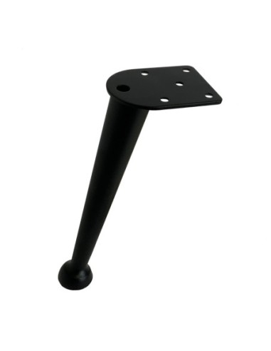 LILLI | SET da 4 Piedi e 16 viti | Nero Opaco | H. 20 | Piedini per divani e poltrone |