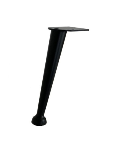 LILLI | SET da 4 Piedi e 16 viti | Nero Opaco | H. 20 | Piedini per divani e poltrone |