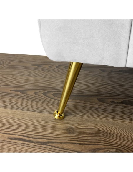 LILLI | Set of 4 Legs and 16 Screws | Gold Finish | H.20 cm | Legs for Sofas and Armchairs